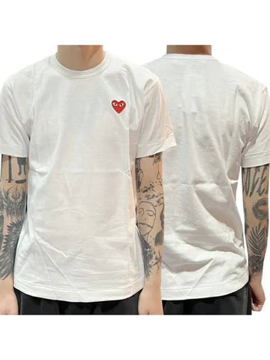 Play Red Heart Patch Short Sleeve T shirt 31466732 270751 1095376 - COMME DES GARCONS - BALAAN 1