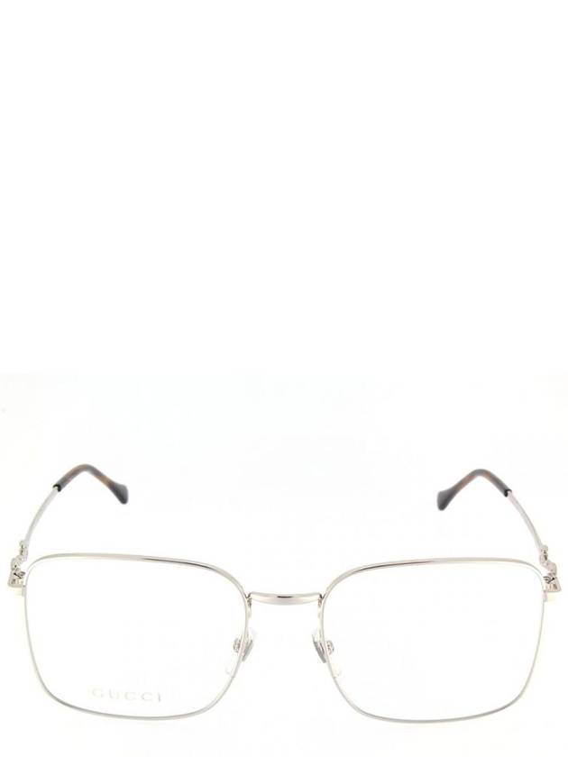 Eyewear Square Metal Glasses Silver - GUCCI - BALAAN 1