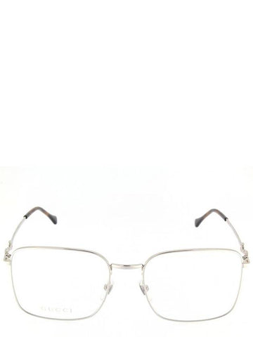 Eyewear Square Metal Glasses Silver - GUCCI - BALAAN 1