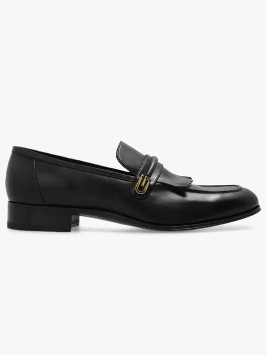 Mirror G Leather Loafers Black - GUCCI - BALAAN 2