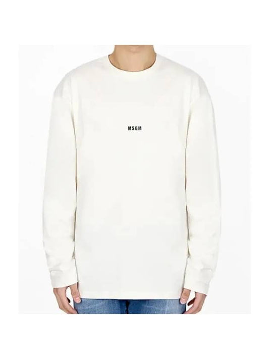 Micro Logo Print Long Sleeve T-Shirt 2000MM501 200002 02 - MSGM - BALAAN 1