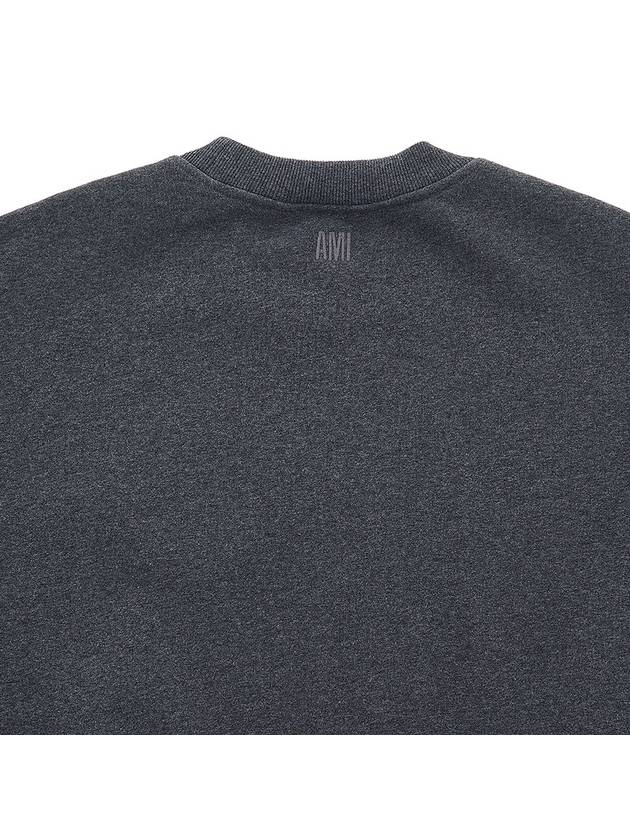 Heart Logo Patch Sweatshirt Grey - AMI - BALAAN 8