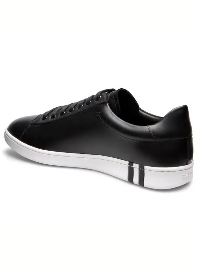 Men's Asher Leather Low Top Sneakers Black - BALLY - BALAAN 4