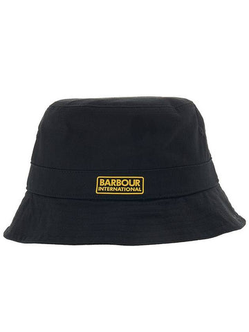 International Logo Norton Drill Sports Bucket Hat Black - BARBOUR - BALAAN 1