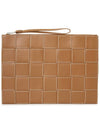 Men’s Intrecciato Clutch Bag Brown - BOTTEGA VENETA - BALAAN 2