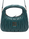 Wander Materasse Nappa Leather Mini Hobo Tote Bag Lagoon Blue - MIU MIU - BALAAN 2