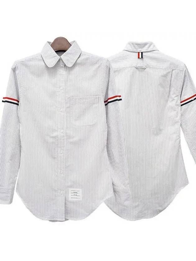 Three Stripe Oxford Shirt 39562940 1095161 - THOM BROWNE - BALAAN 1