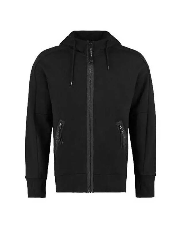 Diagonal Raised Fleece Goggle Hooded Jacket Black - CP COMPANY - BALAAN 2