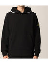 Wappen Patch Cotton Hoodie Black - STONE ISLAND - BALAAN 3