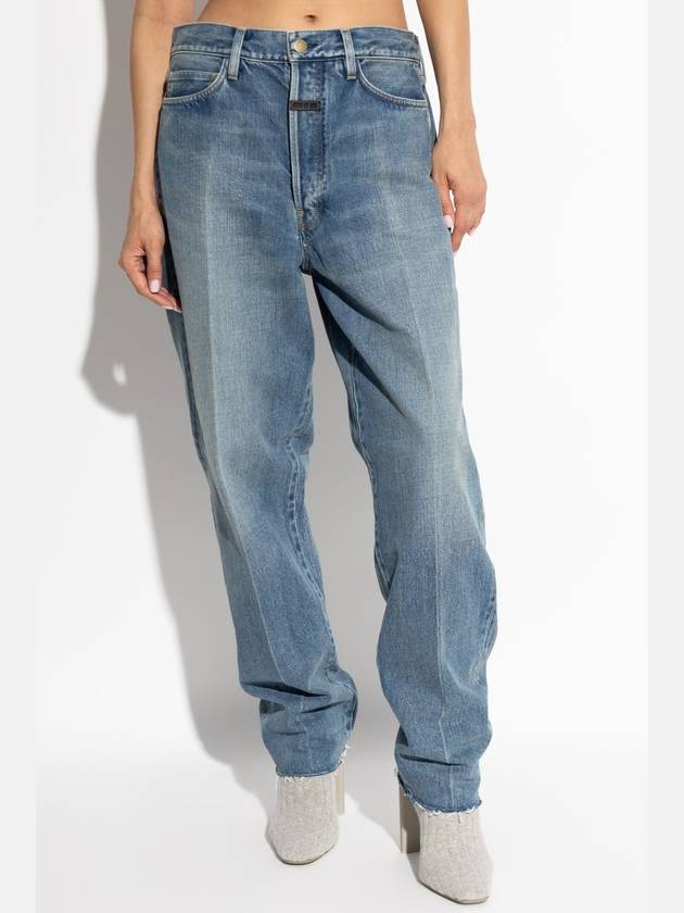 Fear Of God Jeans With Logo, Women's, Blue - FEAR OF GOD - BALAAN 3