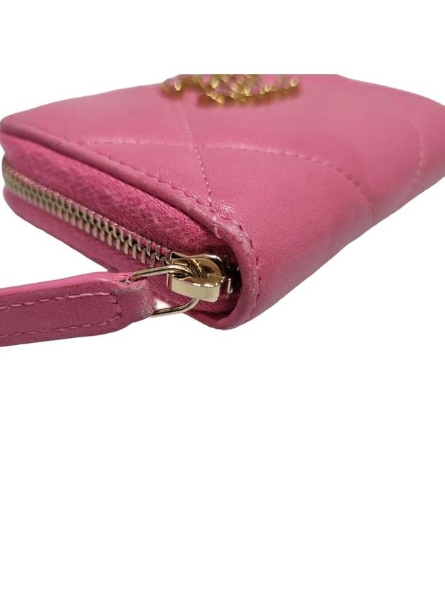 Women AP0949 19 Pink Zipper Coin Card Wallet - CHANEL - BALAAN 5