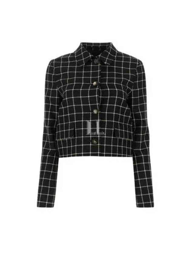 Checked Wool Jacket Black - MARNI - BALAAN 2