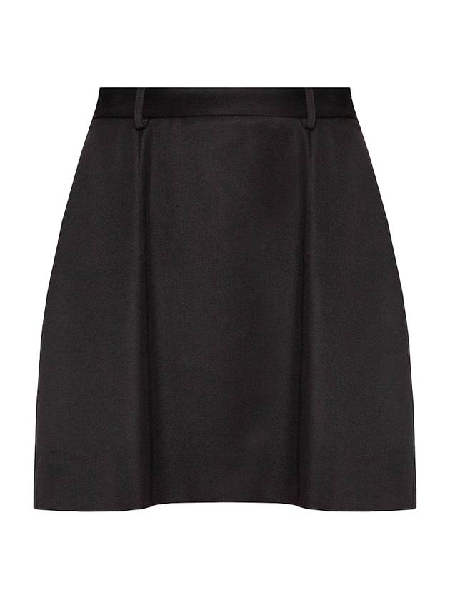 Wool Twill Large Mini H-Line Skirt Black - BALENCIAGA - BALAAN 1