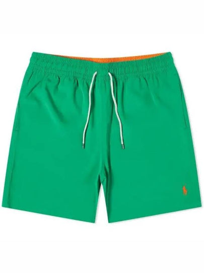 Logo Drawstring Swim Shorts Green - POLO RALPH LAUREN - BALAAN 2