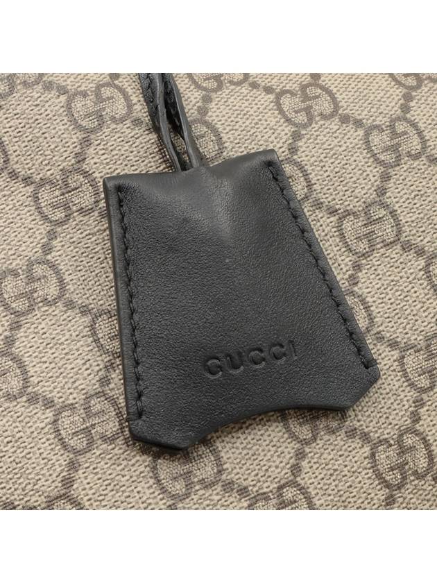 GG Supreme Canvas Black Leather Paddle Lock Medium Shoulder Bag - GUCCI - BALAAN 7