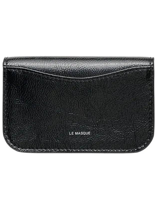 Heartlock compact business card card wallet black - LE MASQUE - BALAAN 5