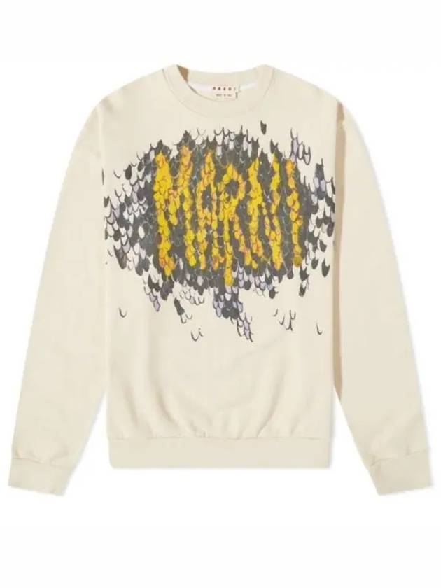 Impression Logo Sweatshirt Ivory FUMU0074P7 USCU17 - MARNI - BALAAN 1