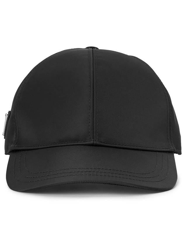 Re-Nylon Triangle Logo Baseball Cap Black - PRADA - BALAAN 3