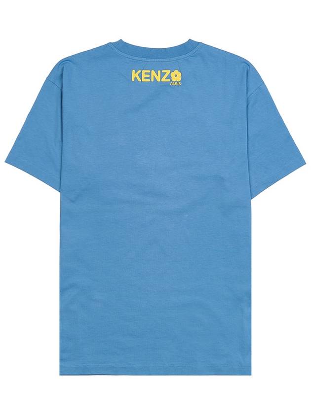 Boke Flower 2.0 Oversized Cotton Short Sleeve T-Shirt Blue - KENZO - BALAAN 3