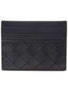 Intrecciato Leather Card Wallet Black - BOTTEGA VENETA - BALAAN 4