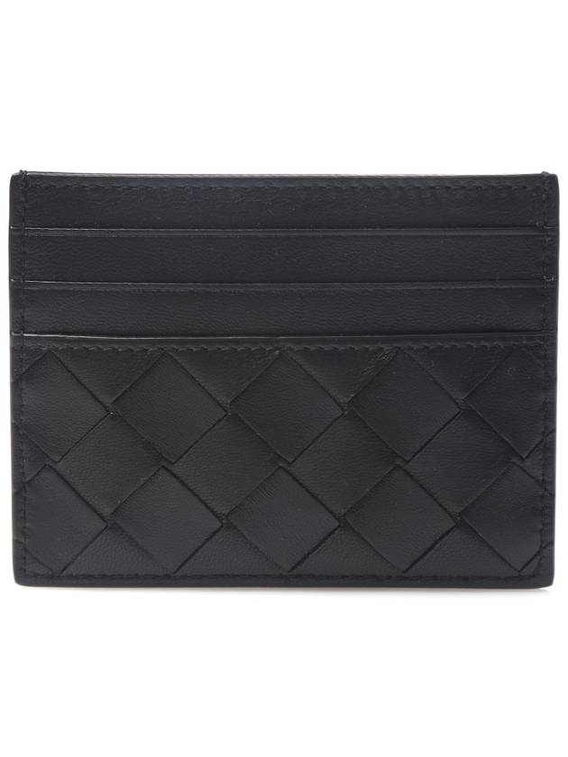 Intrecciato Leather Card Wallet Black - BOTTEGA VENETA - BALAAN 4