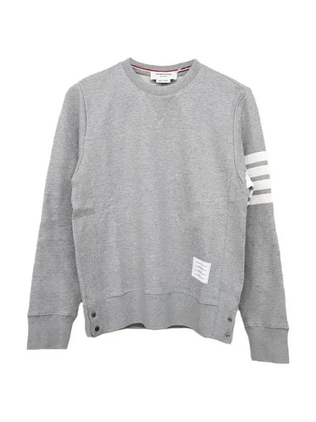 4 Bar Loopback Jersey Sweatshirt Light Grey - THOM BROWNE - BALAAN 2