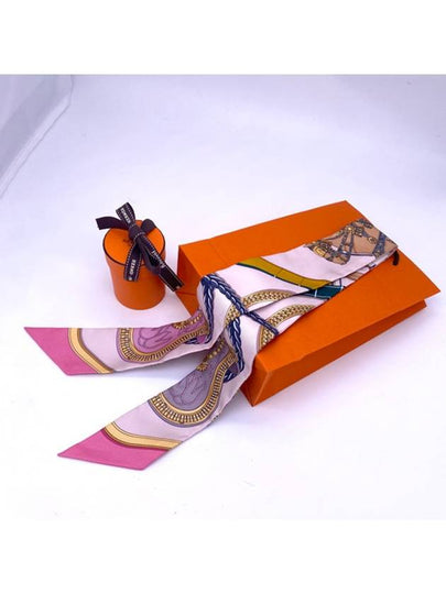 Grand Apparat Twilly Silk Scarf Rose Nacre - HERMES - BALAAN 2