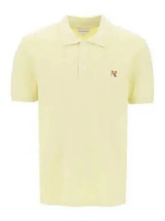 Fox Head Patch Classic Short Sleeve PK Shirt Light Yellow - MAISON KITSUNE - BALAAN 2