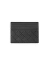 Intrecciato Leather Card Wallet Thunder - BOTTEGA VENETA - BALAAN 3