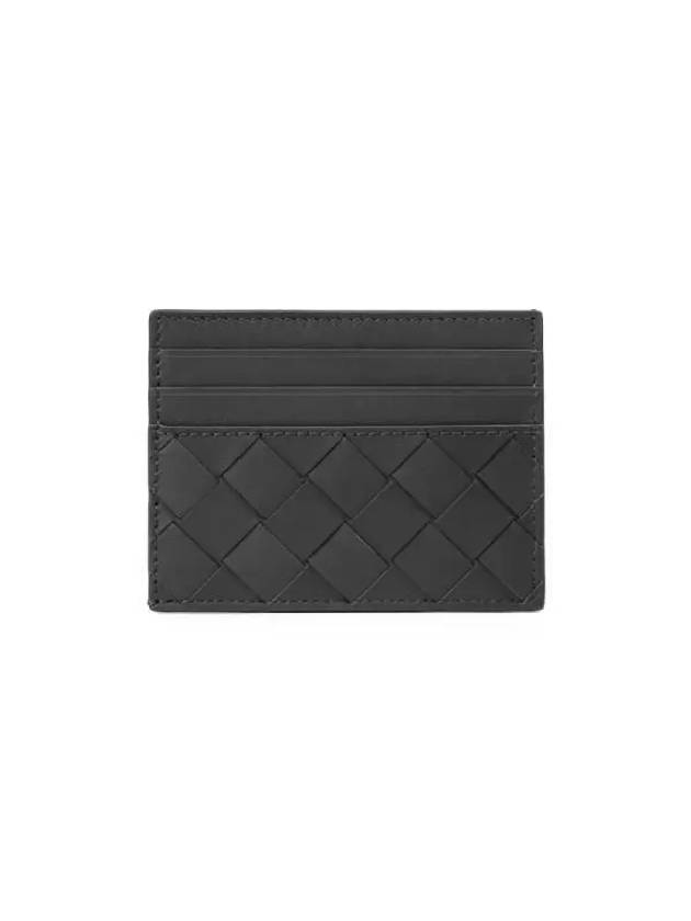 Intrecciato Leather Card Wallet Thunder - BOTTEGA VENETA - BALAAN 3