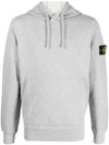 Wappen Patch Cotton Fleece Hoodie Grey - STONE ISLAND - BALAAN 2