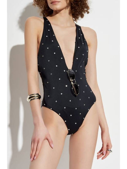 Versace One-piece Swimsuit With Shimmering Appliqués, Women's, Black - VERSACE - BALAAN 2