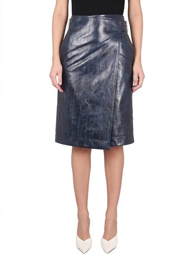 23 ss Leather Midi Skirt 743739V2QS04217 B0040300445 - BOTTEGA VENETA - BALAAN 1