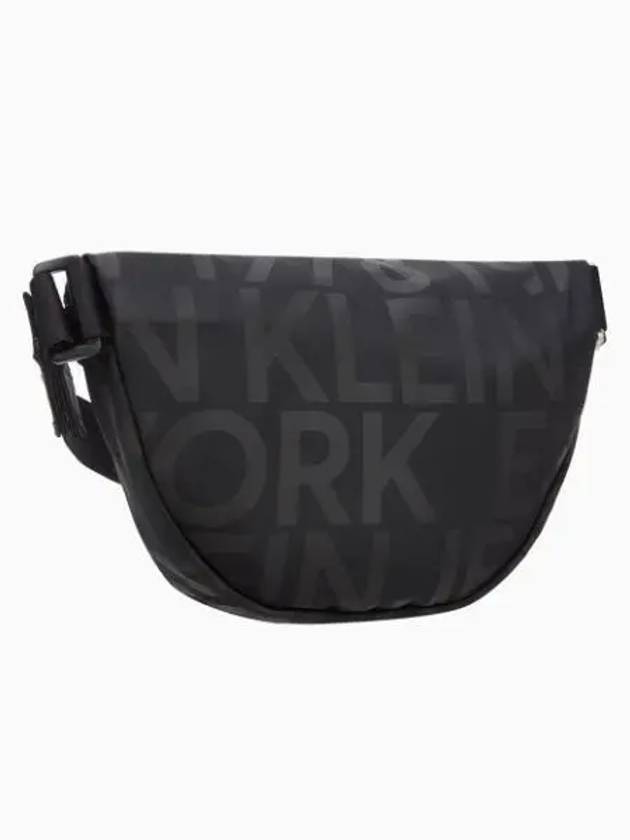 Jeans Reversible Zipper Saddle Cross Bag Black - CALVIN KLEIN - BALAAN 1