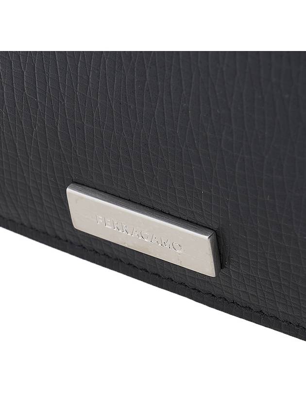 Men's Metal Logo Half Wallet Black - SALVATORE FERRAGAMO - BALAAN 7