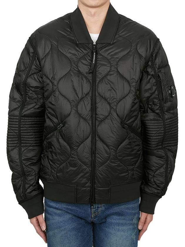 Liner Padded Bomber Jacket Black - CP COMPANY - BALAAN 2