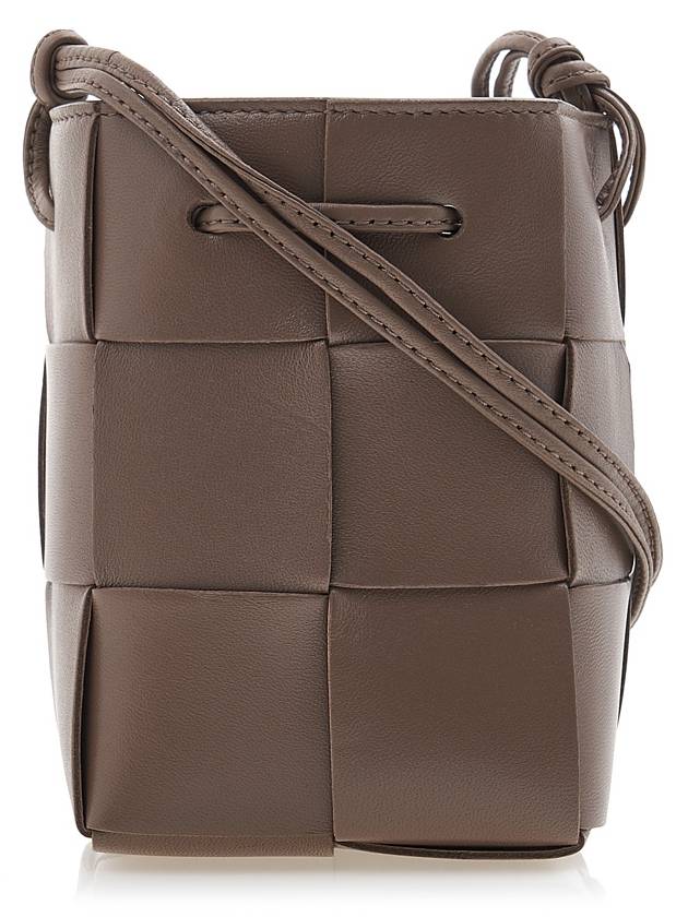 Intrecciato Cassette Small Bucket Bag Taupe Grey - BOTTEGA VENETA - BALAAN 4