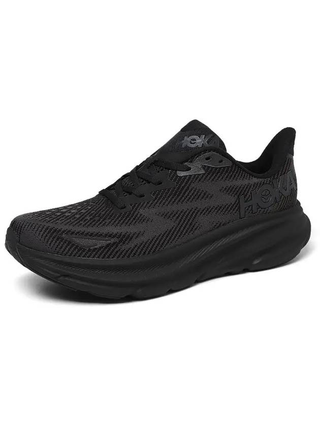 Clifton 9 Wide Low Top Sneakers Black - HOKA ONE ONE - BALAAN 7