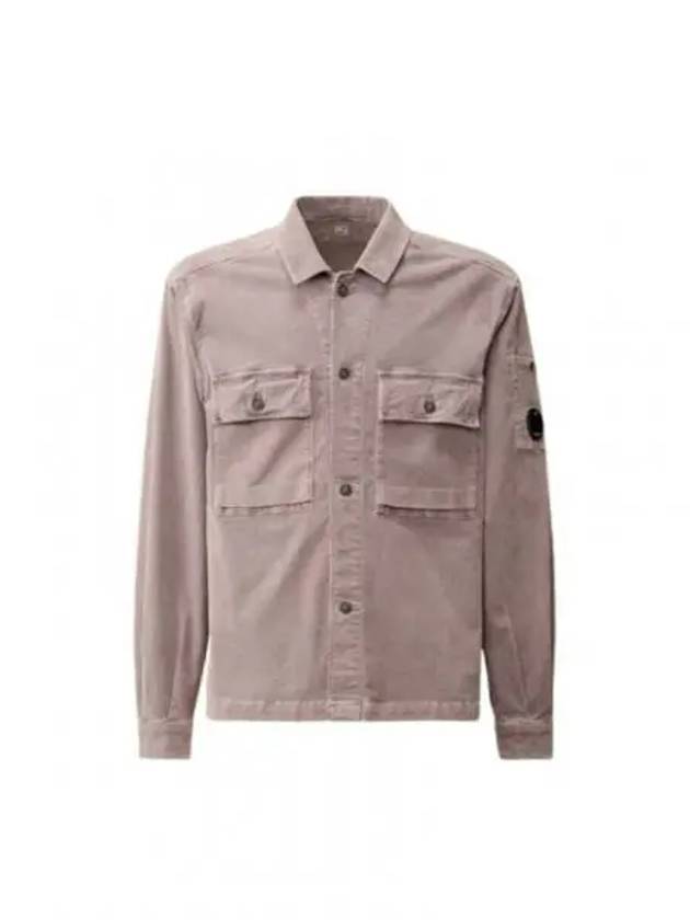 Corduroy Button Utility Shirt Jacket Purple - CP COMPANY - BALAAN 2