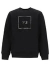 Reflative Square Logo Crew Neck Sweatshirt Black - Y-3 - BALAAN 2