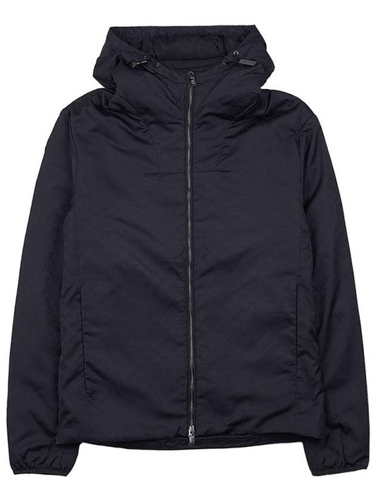 All over jacquard hooded jacket 8N1BN4 1NHQZ F052 - EMPORIO ARMANI - BALAAN.