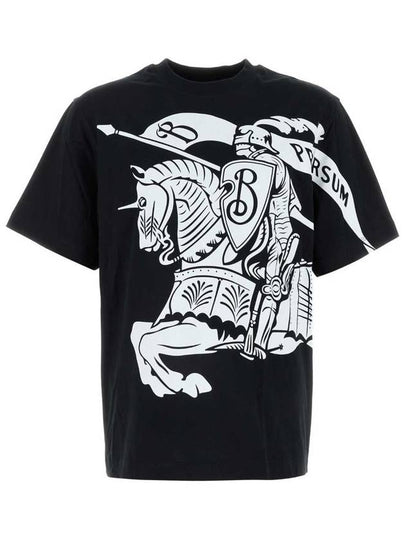 EKD Print Cotton Short Sleeve T-Shirt Black - BURBERRY - BALAAN 2