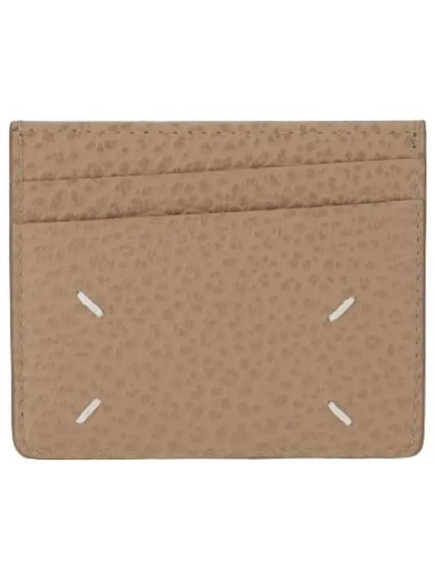 Stitched Grainy Leather Slotted Card Holder Vichy Wallet - MAISON MARGIELA - BALAAN 1