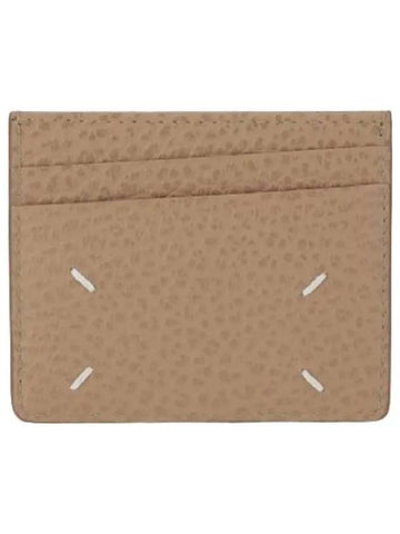 Stitched Grainy Leather Slotted Card Holder Vichy Wallet - MAISON MARGIELA - BALAAN 1