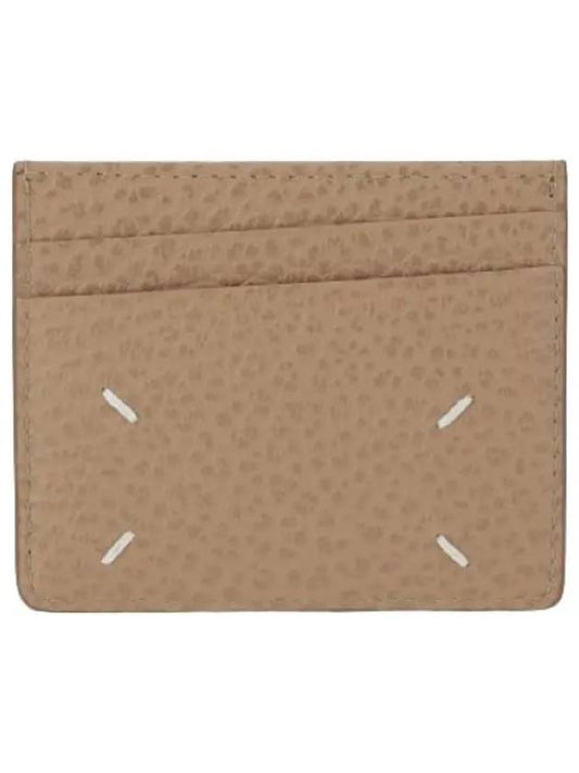 Stitched Grainy Leather Slotted Card Holder Vichy Wallet - MAISON MARGIELA - BALAAN 1