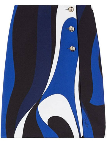 Pucci Marble-Print Wrap Skirt Clothing - EMILIO PUCCI - BALAAN 1