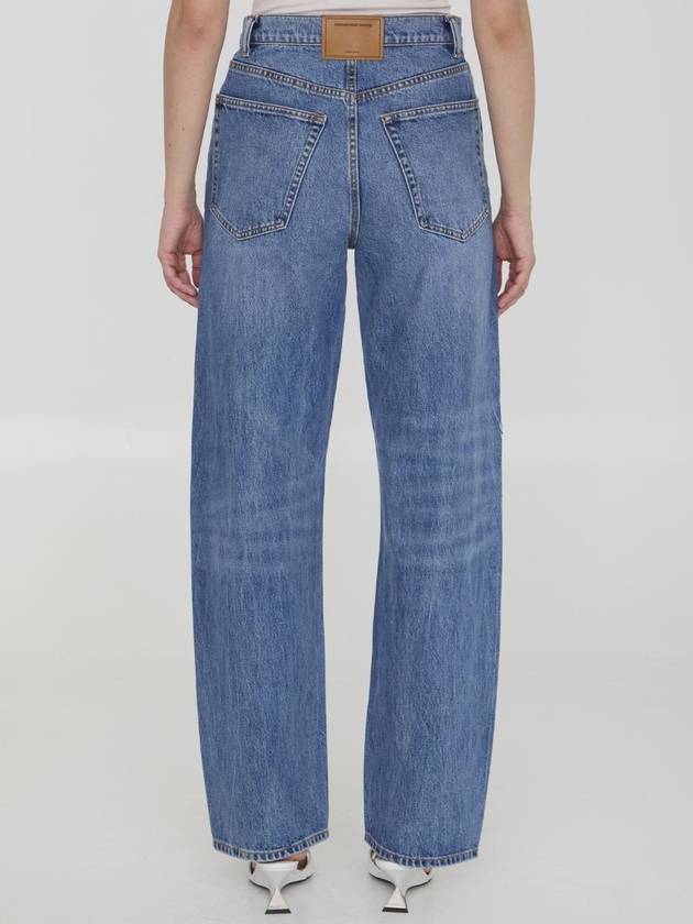 Denim Straight Pants 4DC3244412 473 BLUE - ALEXANDER WANG - BALAAN 5