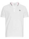 Logo Patch Polo Shirt White - MONCLER - BALAAN 2