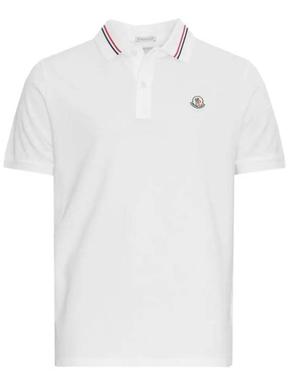 Logo Patch Polo Shirt White - MONCLER - BALAAN 2