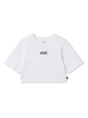 Flying Crew Crop Short Sleeve T-Shirt White - VANS - BALAAN 1